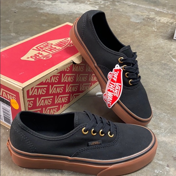 vans authentic black rubber